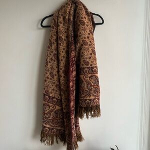 Boho Paisley Scarf with Fringe